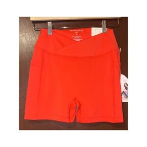 Blogilates Crisscross Scrunch Bike Shorts (Orange - Medium)